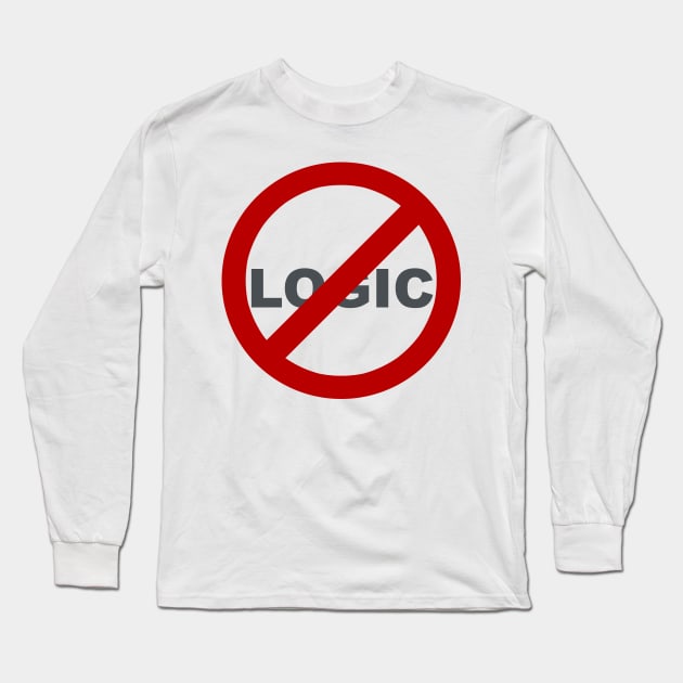 Irrational - No Logic Long Sleeve T-Shirt by tugboats